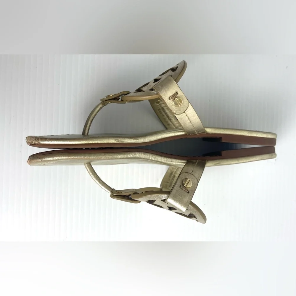 Tory Burch Miller Sandals Gold Women’s Size 6.5 - Picture 9 of 12